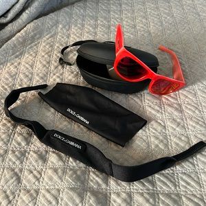 Dolce & Gabbana bright orange sunglasses